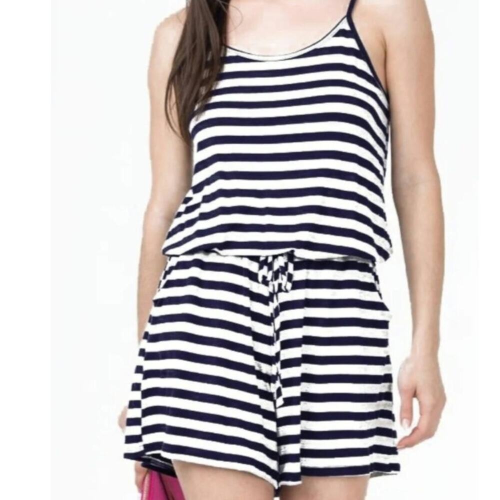 Emery Rosey navy striped romper size 4xl